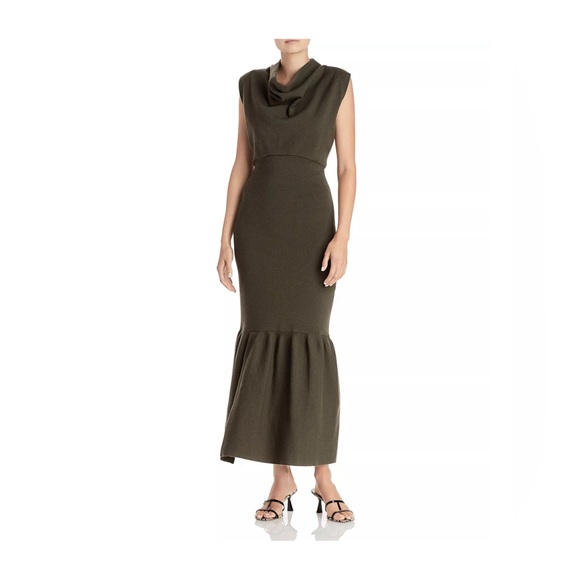 3.1 Phillip Lim Khaki Cowl Neck Dress 3.1 Phillip Lim - Picture 2 of 3